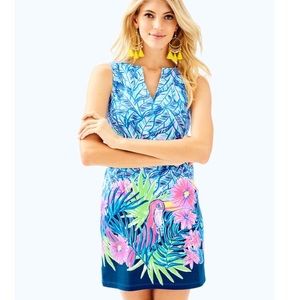 NWT Lilly Pulitzer Shift Dress Blue Lets Mango M